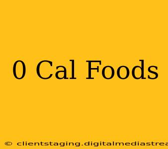 0 Cal Foods