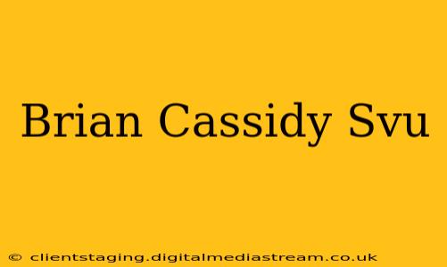 Brian Cassidy Svu