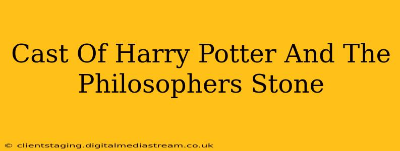 Cast Of Harry Potter And The Philosophers Stone