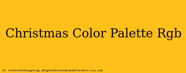 Christmas Color Palette Rgb