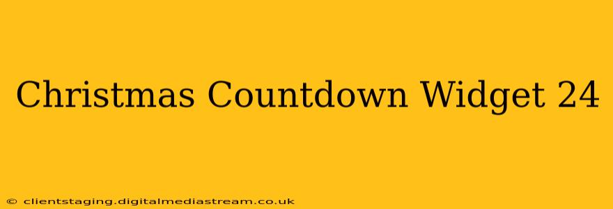 Christmas Countdown Widget 24