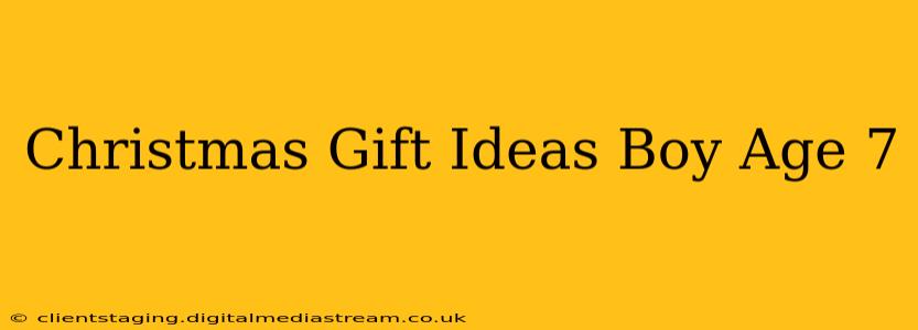 Christmas Gift Ideas Boy Age 7