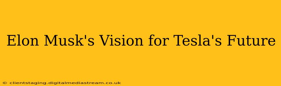 Elon Musk's Vision for Tesla's Future