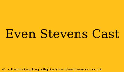 Even Stevens Cast