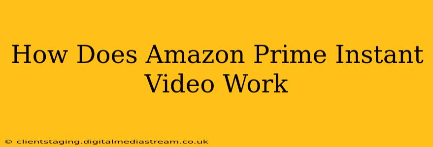 How Does Amazon Prime Instant Video Work
