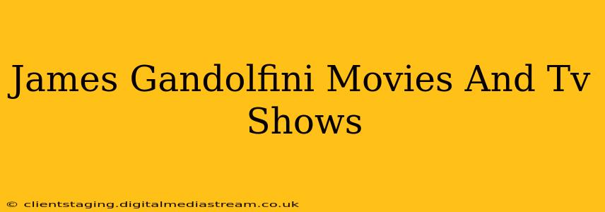 James Gandolfini Movies And Tv Shows