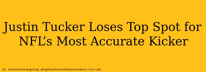 Justin Tucker Loses Top Spot for NFL’s Most Accurate Kicker