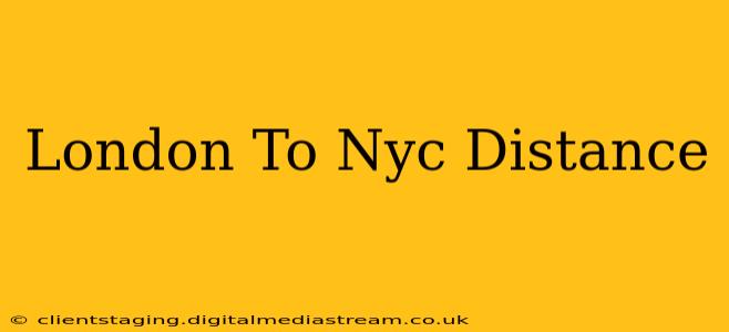 London To Nyc Distance