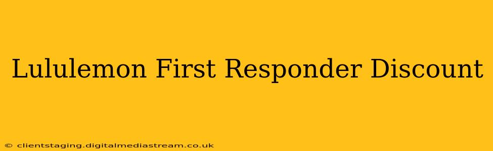 Lululemon First Responder Discount