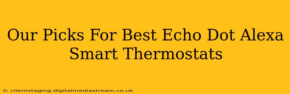Our Picks For Best Echo Dot Alexa Smart Thermostats
