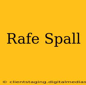 Rafe Spall