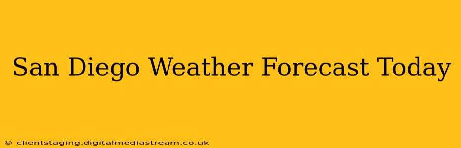 San Diego Weather Forecast Today