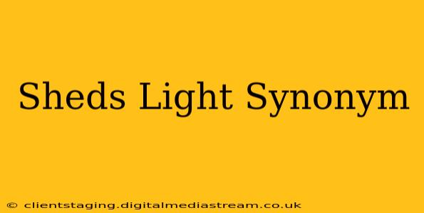 Sheds Light Synonym