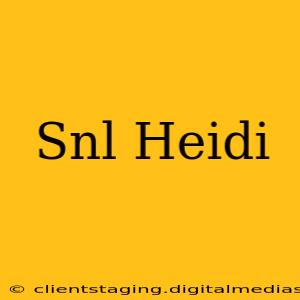 Snl Heidi