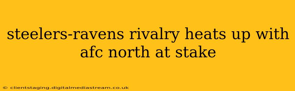 steelers-ravens rivalry heats up with afc north at stake