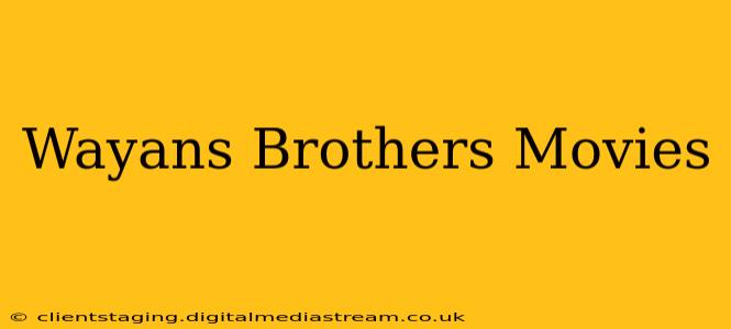 Wayans Brothers Movies